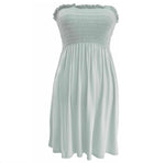 Load image into Gallery viewer, LADIES WOMEN PLUS SIZE SHEERING BOOBTUBE BANDEAU STRAPLESS TOP SUMMER DRESS 16-22
