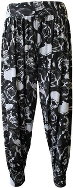 Load image into Gallery viewer, Harem Pants for Women UK Plain &amp; Printed - Full Length Ankle Cuff Stretchy and Comfortable Alibaba Hippie Trouser for Yoga and Beach Festivals
