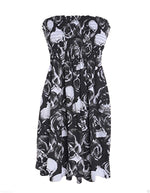 Load image into Gallery viewer, LADIES WOMEN PLUS SIZE SHEERING BOOBTUBE BANDEAU STRAPLESS TOP SUMMER DRESS 16-22
