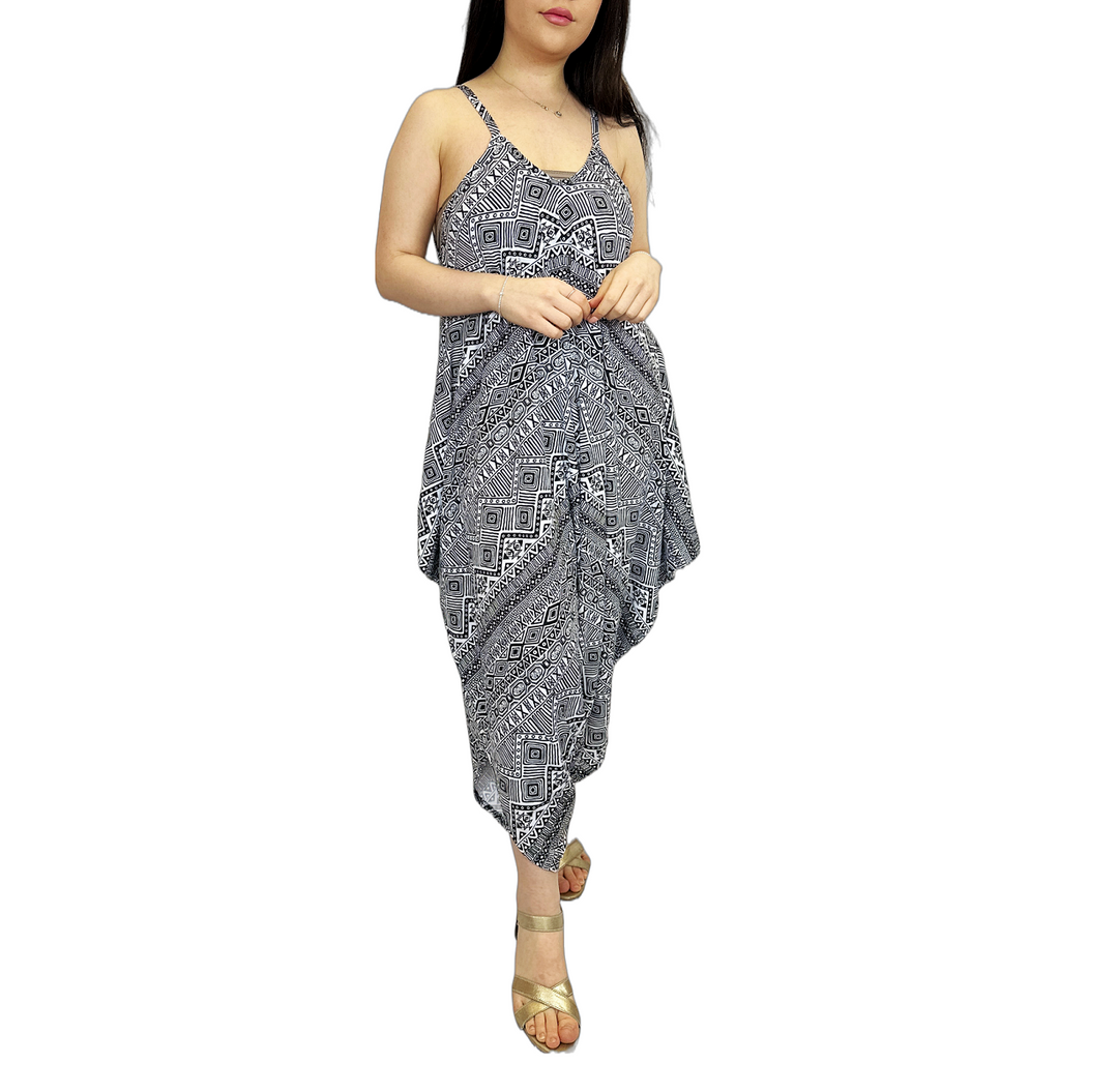 New Ladies Cami Lagenlook Romper Baggy Harem Jumpsuit Playsuit