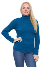 Load image into Gallery viewer, Ladies High Roll Neck Fine Jumper Sweater Long Sleeve Polo Ribbed Top
