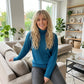 LUXE DIVA Women's Polo Neck Jumper – Warm Long Sleeve Pullover Sweater