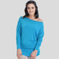 LUXE DIVA One Off-Shoulder Tops with Long Sleeves, Off Shoulder Batwing Jumper, Ladies Batwing Top in Black, Red, White Plus 21 Colors More UK
