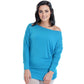 LUXE DIVA One Off-Shoulder Tops with Long Sleeves, Off Shoulder Batwing Jumper, Ladies Batwing Top in Black, Red, White Plus 21 Colors More UK