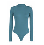 Load image into Gallery viewer, Womens Ladies Long Sleeve Polo Turtle Neck Plain Stretch Bodysuit UK 8-26
