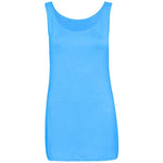 Load image into Gallery viewer, Womens Scoop Neck Sleeveless Ladies Long Stretch Plain Vest Strappy T-Shirt Top
