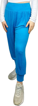 Load image into Gallery viewer, Harem Pants for Women UK Plain &amp; Printed - Full Length Ankle Cuff Stretchy and Comfortable Alibaba Hippie Trouser for Yoga and Beach Festivals
