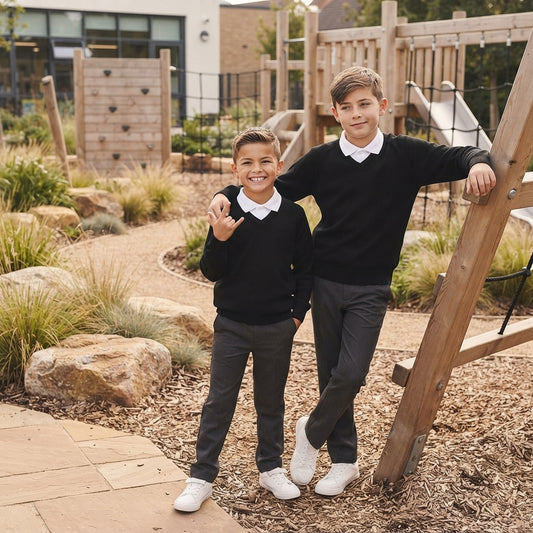 Kids 2 Pack V_Neck School Jumper Ð Long Sleeve Knitwear
