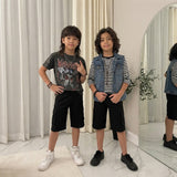 Boys Grey Cargo School Shorts 2 Pack