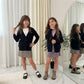 LUXE DIVA Girls Pack of 2 Knitted Cardigans School Uniform Long Sleeve Sweater Ages 3-14 Years