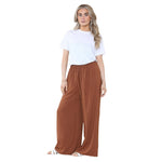 Load image into Gallery viewer, Ladies Wide Leg Drawstring Palazzo Bottom Trouser Pant Elasticated Waist

