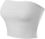 Load image into Gallery viewer, Womens Ladies Plain Boob Tube Strapless Bandeau Stretchy Casual Basic Summer Vest Crop Top

