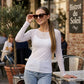 LUXEDIVA Women Mesh Top See Through Blouse