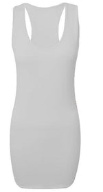 Load image into Gallery viewer, New Ladies Womens Long Racer Back Bodycon Muscle Vest Top Gym Top 8-26

