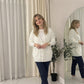 LUXE DIVA Women’s Longline V Neck Cardigan 5 Button Oversized Knit