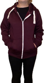 Load image into Gallery viewer, Ladies Plain Colour Hoodie Womens Fleece Hooded Top Zip Zipper Hoodie Sweatshirt Available in 22 Colours Plus Sizes 2XL-5XL

