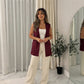 LUXE DIVA Women's Sleeveless Longline Duster Coat Open Front Casual Jacket