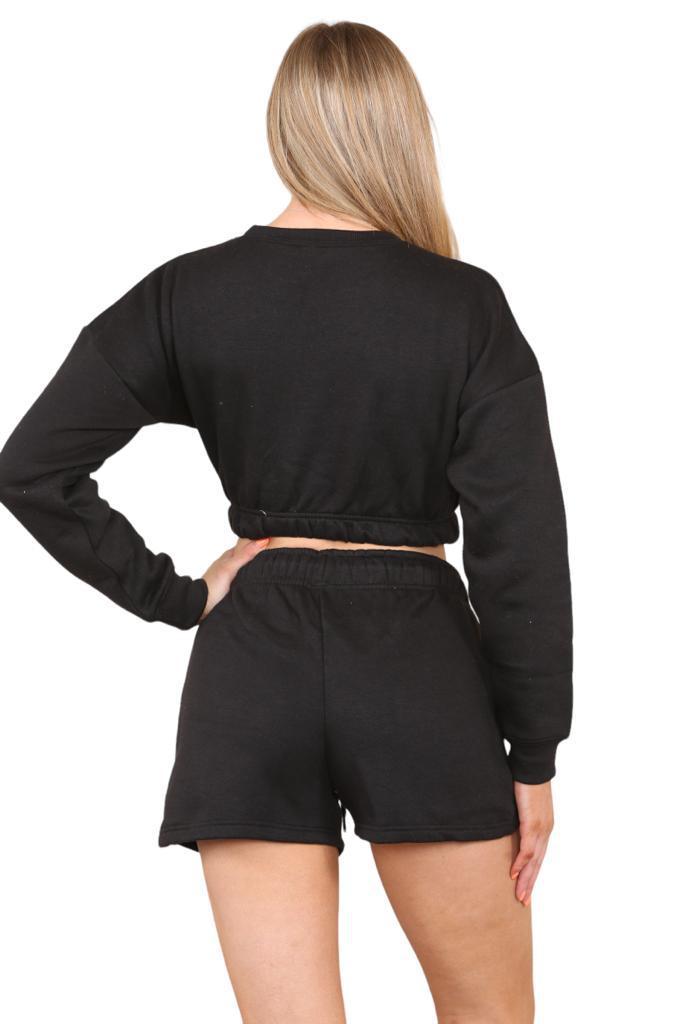 LUXE DIVA Women's Knit Jumper and Shorts Co-Ord Set