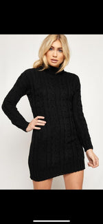 Load image into Gallery viewer, Ladies chunky cable knitted polo high neck top leggings loungewear suit set
