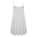 Load image into Gallery viewer, Women&#39;s Plain Cami Stretchy Flared Ladies Swing, Mini Dress Long Vest Top 8-22
