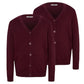 2 Pack Girls Knitted Cardigan for School Uniform Long Sleeve Sweat Knitted Cardigan - Ages 3-14 Years