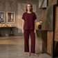 LUXE DIVA Women’s 2 Piece Tracksuit Set, Short Sleeve Top & Wide Leg Trousers, Casual Summer Co Ord Outfit