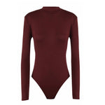 Load image into Gallery viewer, Womens Ladies Long Sleeve Polo Turtle Neck Plain Stretch Bodysuit UK 8-26
