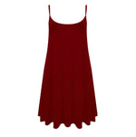 Load image into Gallery viewer, Women&#39;s Plain Cami Stretchy Flared Ladies Swing, Mini Dress Long Vest Top 8-22
