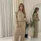 LUXE DIVA Ladies Frill Sleeve Two Piece Lounge Set Wide Leg Trousers