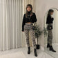 LUXE DIVA Women's Knitted Tartan Winter Leggings Soft Warm Christmas Trousers