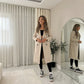 LUXE DIVA Women's Winter Wool Coat Warm Long Sleeve Mid Length Jacket S-2XL