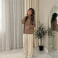 LUXE DIVA Women Chunky Knitted High Polo Roll Neck Baggy Oversized Winter Jumper Dress Top