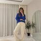 LUXE DIVA Women Chunky Knitted High Polo Roll Neck Baggy Oversized Winter Jumper Dress Top