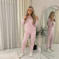 LUXE DIVA Ladies Plain Tracksuit Round Neck Sweatshirt & Joggers Set 8-22