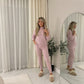LUXE DIVA Ladies Chunky Cable Knitted Polo High Neck Top Leggings Lounge wear Suit Set