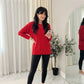 LUXE DIVA Ladies Diamond Pattern Cable Knit Jumper Round Neck Long Sleeve