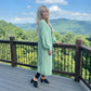 LUXE DIVA Women's Oversized Long Cardigan Chunky Ribbed Balloon Sleeve 2 Pocket