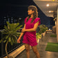 LUXE DIVA Women's Frill Peplum Top & Shorts 2 Piece Co-Ord Set Summer Outfit