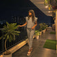 LUXE DIVA Women's Round Neck Frill Sleeve Peplum Top & Boxy Bottom 2 Piece Lounge Set