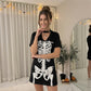 LUXE DIVA Women's Skeleton Halloween Costume Skull Bone Dress Jumpsuit Bodysuit