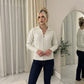Women's Ladies Knitted Cable Zipper Collar 2 Pockets Zip All The Way Down 8-14