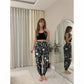LUXE DIVA Women’s Harem Pants Trousers | Printed Full Length Ali Baba Baggy Trousers with Side Slits & Ankle Cuffs | Casual Stretch Yoga Sweatpants | Sizes 8-26