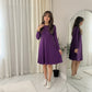LUXE DIVA WOMEN LADIES LONG SLEEVE SWING DRESS FLARED A LINE SKATER DRESS TOP SIZE 8-26