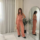 LUXE DIVA New Two Piece Wide Leg Pants Set Women's Spring New V-Neck Sleeveless Vest with Hanging Wide Leg Pants Casual Set