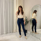 LUXE DIVA Ladies Women & Girls Stretch Denim Look Skinny Jeggings Leggings with Zip and Pockets UK Size 10-22
