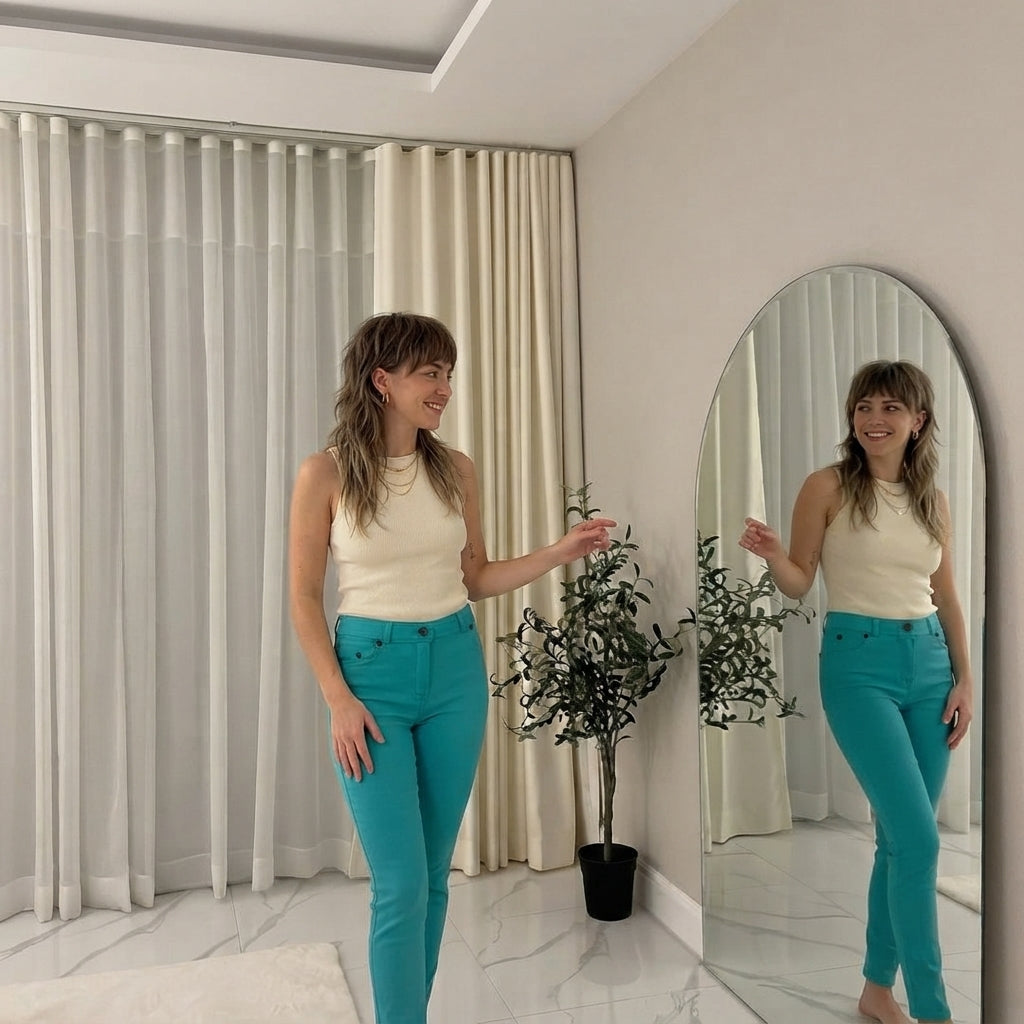 LUXE DIVA Ladies Women & Girls Stretch Denim Look Skinny Jeggings Leggings with Zip and Pockets UK Size 10-22