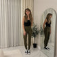 LUXE DIVA Ladies Chunky Cable Knitted Full Length Thick Leggings Women's Stretchy Pants Ladies Plain Warm Thick Chunky Cable Ladies Ribbed Knitted Leggings