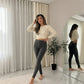 LUXE DIVA Ladies Chunky Cable Knitted Full Length Thick Leggings Women's Stretchy Pants Ladies Plain Warm Thick Chunky Cable Ladies Ribbed Knitted Leggings