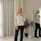 LUXE DIVA Womens Collar Zip Cable Knit Cardigan Ladies Long Sleeve Pullover Pocket Jumper