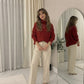 LUXE DIVA Women Chunky Knitted High Polo Roll Neck Baggy Oversized Winter Jumper Dress Top